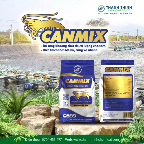 CANMIX - Bổ sung khoáng chất đa vi lượng, kích thích tôm lột vỏ, cứng vỏ nhanh
