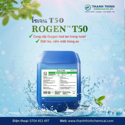 ROGEN T50 (Oxi Già) - Diệt tảo, cung cấp Oxygen hòa tan trong nước