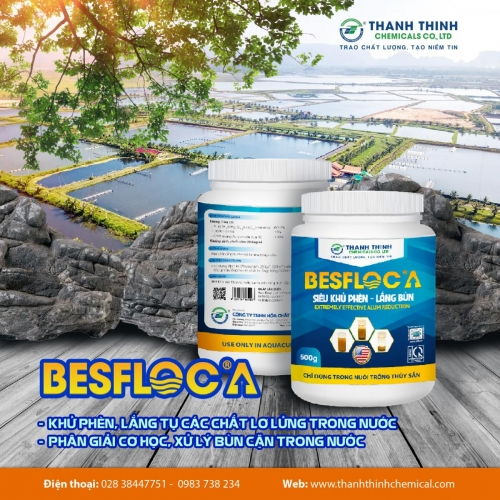 BESFLOC®A (500 g/hủ) - Siêu lắng tụ các chất lơ lửng trong nước